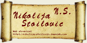 Nikolija Stoilović vizit kartica
